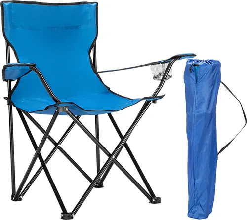 Miniatura 11 de Sillas plegables de campamento para adultos, sillas de campamento plegables con portavasos y bolsa exterior, silla ligera y portátil al aire libre