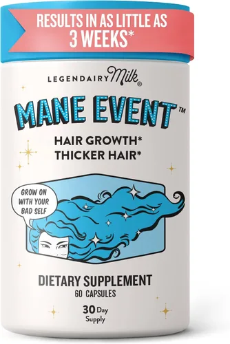 Legendairy Milk Vitaminas para el crecimiento del cabello para mujeres - Biotina para el crecimiento del cabello con colágeno y Lustriva, productos