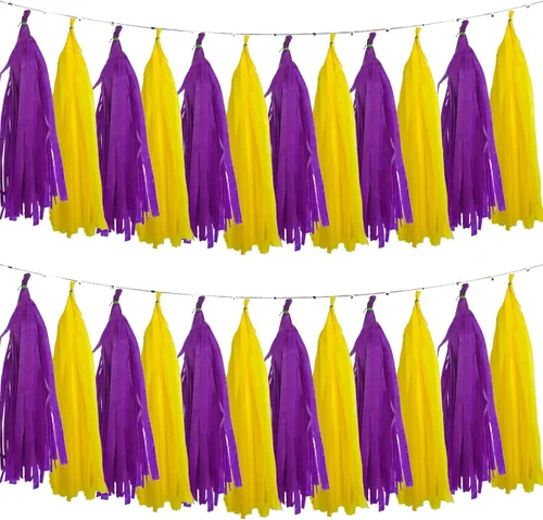 Miniatura 16 de We Moment Borlas de Papel de Seda Azul Marino Azul Claro Guirnalda de Borlas para Fiestas para Decoraciones de Fiestas, Kits de Bricolaje, 15 Piezas