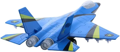 Miniatura 4 de HSOMiD Aviones de aleación/avión/juguete de aviones con bombarderos sigilosos de tracción y aviones de combate negro (azul)
