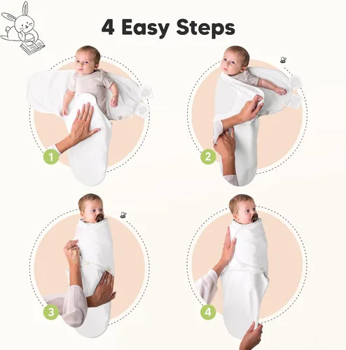 Miniatura 3 de Paquete de 5 sacos de dormir orgánicos para bebés y niños y niñas, sacos de dormir orgánicos (nube), paños para eructos (paisaje gris)