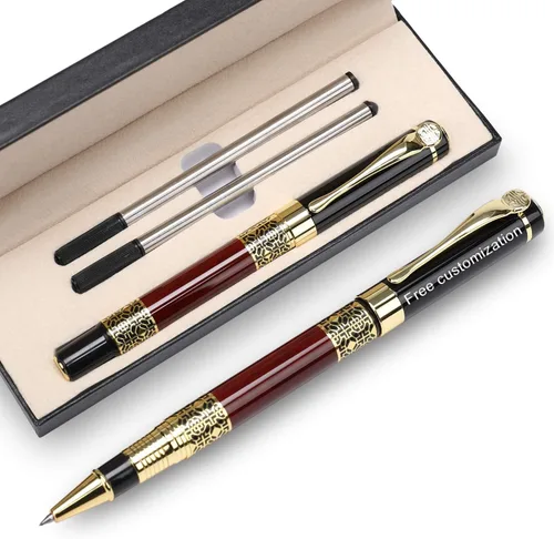 Miniatura 9 de YIVONKA Bolígrafos personalizados, bolígrafos grabados, bolígrafo de rodillo, bolígrafo de repuesto mediano, tinta negra, regalos personalizados