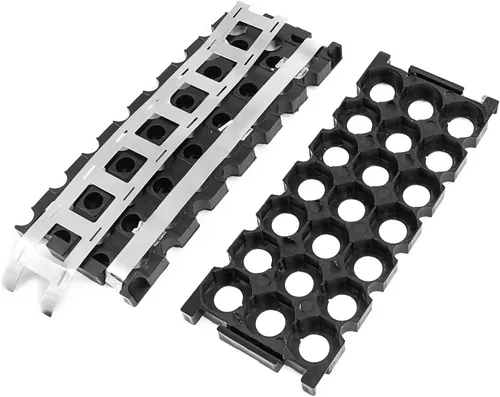 Miniatura 4 de Soporte de batería 18650, 12V 3S 7P Li-ion DIY soporte para batería 18650 Powerwall abrazadera puntual (caja verde y tira de níquel)