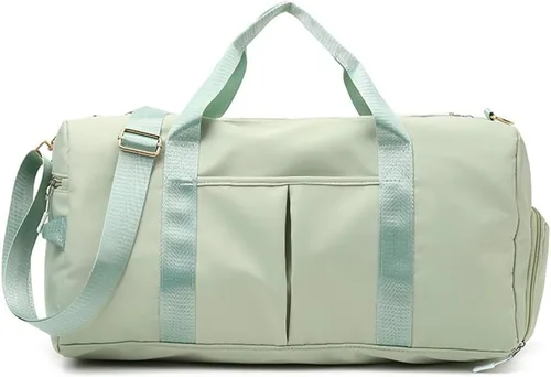 KARRESLY Bolsa de gimnasio deportiva para mujeres u hombres, bolsa de viaje con bolsillo húmedo y compartimento para zapatos para entrenamiento,