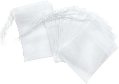 BlingKingdom 100 bolsas de té vacías de filtro de té molido, bolsas de café molido, bolsa de filtro de café de material seguro y natural, infusor