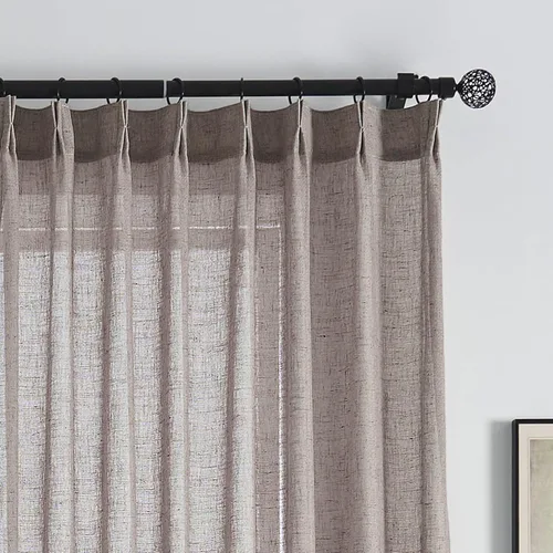Miniatura 24 de Cortinas semitraslúcidas de lino neutro de 84 pulgadas de largo, cortinas y cortinas de lino beige crema que filtran la luz, tratamientos modernos
