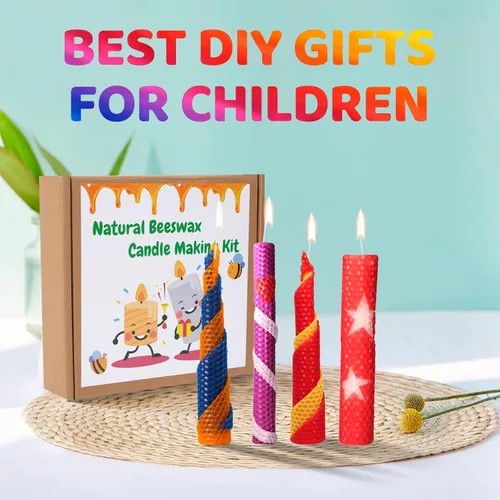 Miniatura 6 de Nafziger Paquete de 24 Hojas de Cera de Abeja de 8 x 8 Pulgadas para Kit Iniciador de Fabricación de Velas, Regalo de Manualidades DIY para Niños