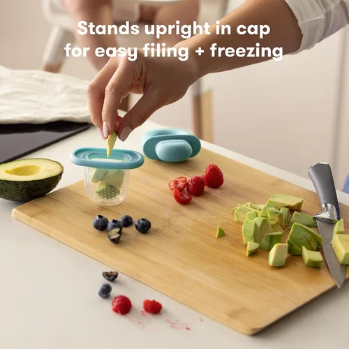 Miniatura 5 de Frida Baby Comedero Push Pop, alimentador de frutas para bebés para introducir de forma segura nuevos alimentos, frescos y congelados, silicona, sin