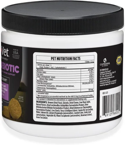 Miniatura 7 de Nutri-Vet Pre y probióticos para perros, apoyo digestivo, malestar estomacal, probiótico para cachorros, vitaminas y suplementos para mascotas