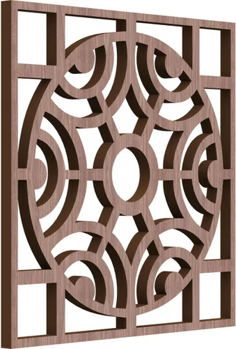 Miniatura 47 de Walton Paneles de pared decorativos de madera con calado, pequeños, 11 3/8 pulgadas de ancho x 11 3/8 pulgadas de alto x 1/4 pulgadas de alto, nogal