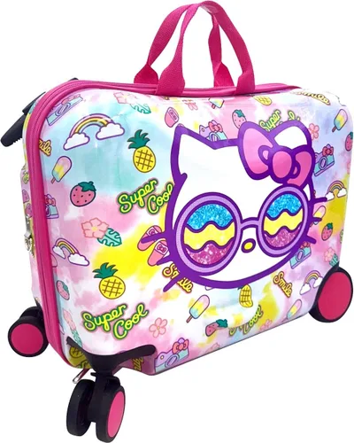 Miniatura 4 de Fast Forward Maleta de 18 "para niñosequipaje de mano con ruedas para niños pequeños de remolque, Varios colores, Hello Kitty