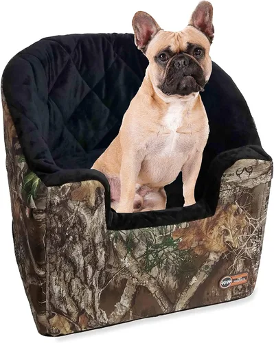 Miniatura 16 de K&H Pet Products Asiento elevador de cubo para perro, cinturón de seguridad seguro, 2 correas de seguridad, fundas lavables, asientos elevadores