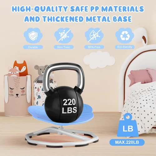 Miniatura 4 de Qusases Sillas Giratorias Sensoriales para Niños, Silla Giratoria para Niños Autistas, Juguetes Sensoriales de Sentarse y Girar, Entrenamiento
