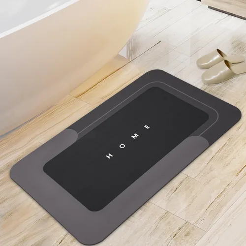 Miniatura 29 de Housego Tapete mágico de baño absorbente, alfombra de secado rápido, tapete mágico de baño antideslizante, alfombra de piso con respaldo de goma