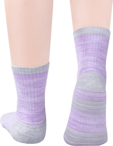 Miniatura 4 de YUEDGE Calcetines acolchados de algodón que absorben la humedad para mujer, 5 parespaquete de 5 parespaquete de calcetines deportivos de senderismo