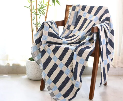 Miniatura 11 de Folkulture Manta para sofá de 50 x 60 pulgadas, 100% algodón reciclado, manta suave para cama o cama, para sofá, estilo bohemio