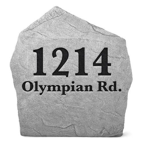 Marcador de dirección personalizado - Letrero de dirección - Color piedra gris - Marcador de casa - 15" de ancho x 15" de alto
