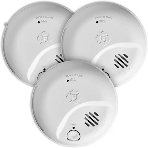 Miniatura 10 de First Alert Alarma combinada de humo y monóxido de carbono, detector cableado de interconexión con batería de respaldo, SMICO100-AC, Paquete de 1