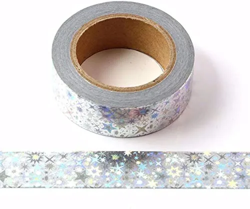 Miniatura 6 de Cinta Washi de Lámina Dorada Premium Metálica Autoadhesiva de Enmascarar para Decoración de Pared, Manualidades, Álbumes de Recortes, Bordes de TV