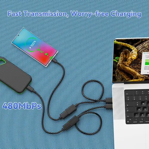 Miniatura 2 de Cable extensor USB de 5 pies (paquete de 10), cable de extensión USB 2.0, USB A macho a hembra, compatible con unidad flash USB, disco duro, lector
