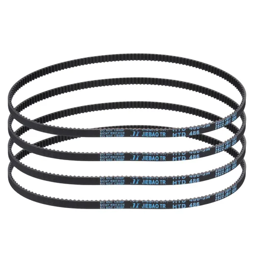 Miniatura 58 de uxcell 4pcs HTD-3M correa dentada de goma 60 dientes, 7.087 in de longitud de paso x 0.236 in de ancho x 0.094 in de altura, correa de distribución