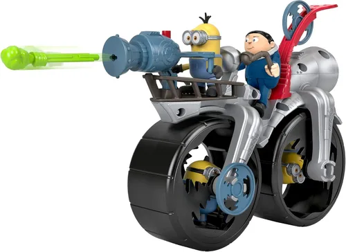 Miniatura 7 de Fisher-Price Imaginext Minions Gru's Rocket Bike, figura de personaje y juguete de empuje para niños preescolares de 3 a 8 años