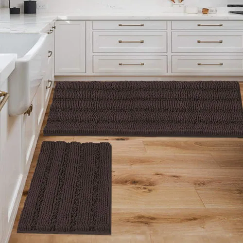 Miniatura 199 de H.VERSAILTEX - Alfombras de baño, juego de 2 piezas, alfombra de contorno para baño, juego de alfombras para inodoro, alfombra antideslizante