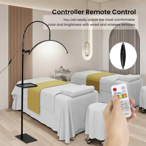 Miniatura 3 de Luz de pestañas para tecnología de pestañas, lámpara de pie LED de media luna para esteticista, tatuadores, tecnología de uñas, cuidado de la piel