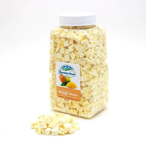 Miniatura 3 de Harmony House Foods Mango liofilizado, dados (4 onzas, tarro de tamaño de cuarto de galón)