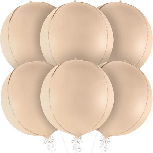 Miniatura 40 de KatchOn, Globos de papel aluminio de color rosa claro, 22 pulgadas, paquete de 6 unidades, globos de Mylar rosa claro para decoraciones de Navidad