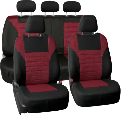 Miniatura 13 de FH Group Juego de fundas de asiento delantero de automóvil de malla de aire 3D premium, fundas de asiento compatibles con bolsa de aire, de ajuste