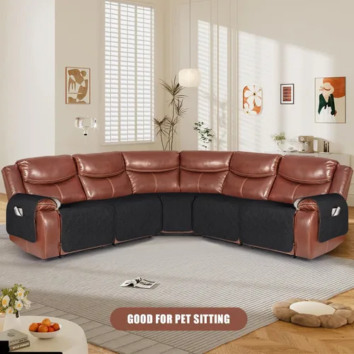Miniatura 2 de VANSOFY Fundas Extra Grandes para Sofás Reclinables Seccionales, Fundas para Sofá Impermeables de 5 Piezas para Sofá Seccional en Forma de L, Funda