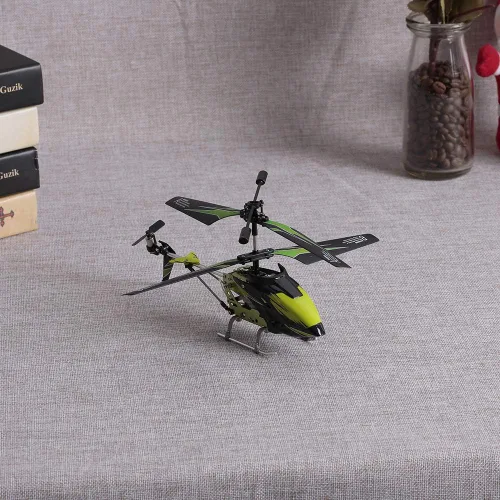 Miniatura 4 de GoolRC Helicóptero a control remoto con giroscopio y luz, S929-A 3.5 canales Mini helicóptero para principiantes (verde)