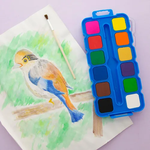 Miniatura 6 de BAZIC - Acuarela con paleta de pincel y mezcla, juego de pintura no tóxica de 12 colores, para suministros de arte divertidos para pasatiempos