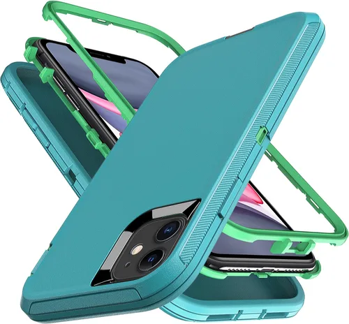 YmhxcY Funda para iPhone 11 a prueba de golpes, a prueba de caídas, a prueba de polvo, a prueba de caídas, 3 capas, duradera, funda de teléfono de