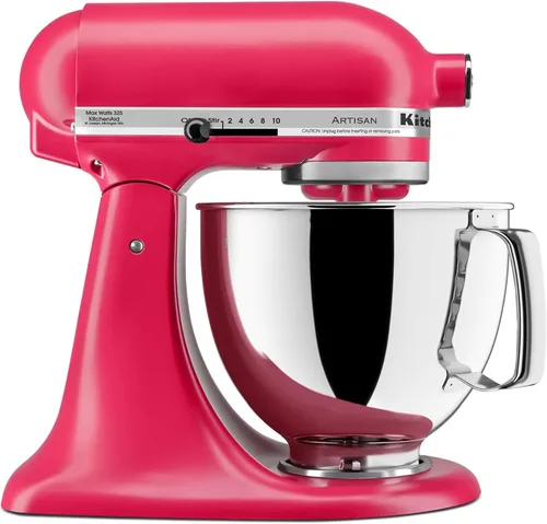 Miniatura 27 de KitchenAid Artisan Series KSM150PS - Mezclador de pie con cabezal inclinable de 5 cuartos de galón con escudo de vertido, rosa seca