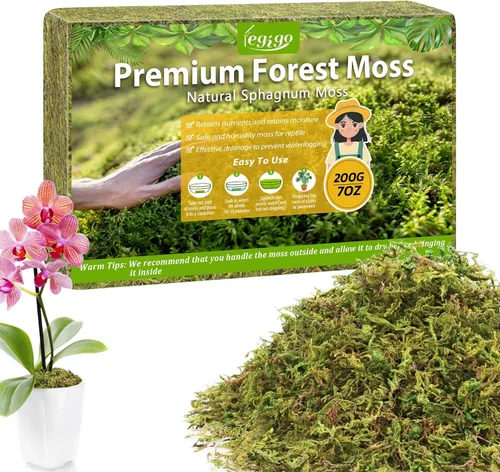 Miniatura 8 de Legigo Musgo esfagnum de 3.5 onzas para plantas, mezcla para macetas de musgo de orquídea natural de 4 cuartos de galón, mezcla seca, musgo