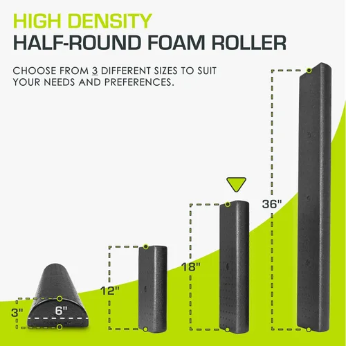 Miniatura 2 de ProsourceFit Rodillos de espuma de alta densidad largos, herramienta de masaje atlético firme de cuerpo completo para estiramiento de espalda, yoga