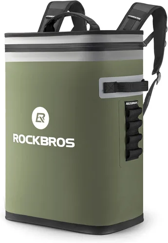 ROCKBROS Enfriador de mochila a prueba de fugas, enfriador de lados suaves, impermeable, aislada, bolsa enfriadora para 36 latas, enfriador suave