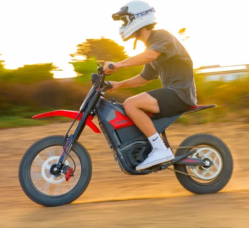 Miniatura 8 de Yozma IN10 Moto eléctrica todo terreno, velocidad máxima de 40 MPH, rango máximo de 53 millas Bicicleta eléctrica Fire Red