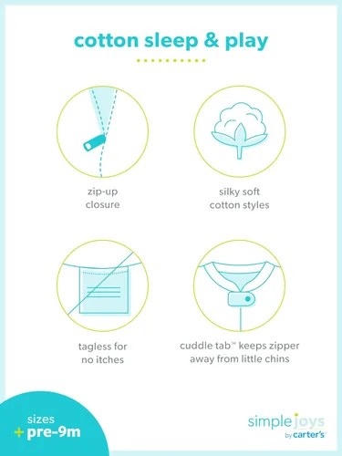 Miniatura 6 de Simple Joys by Carter’s - Paquete de 3 pijamas Sleep and Play