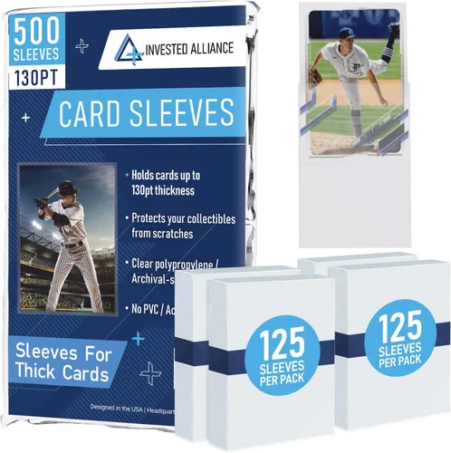 Miniatura 8 de Premium Penny Sleeves for Trading Cards Soft Trading Card Sleeves for Baseball Cards, Ultra Clear Plastic Pro Sports Card Sleeve, Football, MTG