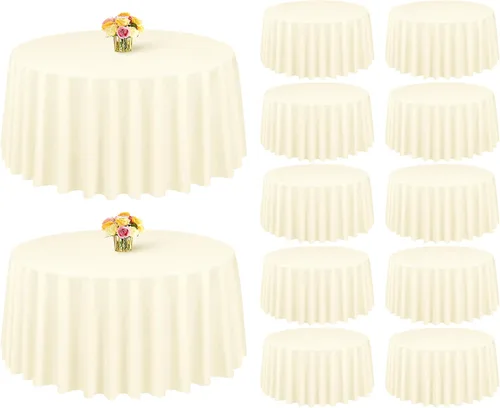 Miniatura 24 de Showgeous Paquete de 4 manteles rectangulares de poliéster de 60 x 102 pulgadas, resistentes a las arrugas, lavables, para bodas, mesas de comedor
