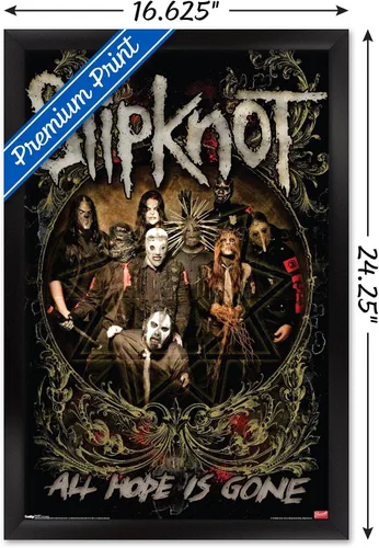 Miniatura 3 de Trends International Slipknot - Póster de pared de Hope Is Gone, 14.725 x 22.375 pulgadas, versión enmarcada de madera de granero