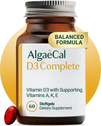 ALGAECAL Vitamina D3 K2 4 en 1 completa – Suplemento de vitamina ADK, apoyo inmunológico mejorado y salud ósea con D3 K2, A y E – Bienestar de todo
