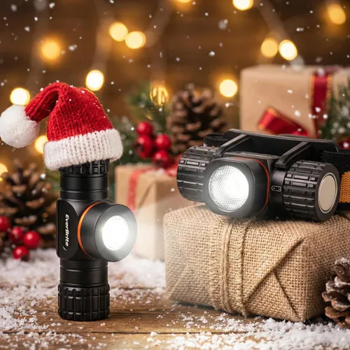 Miniatura 9 de EverBrite Linterna frontal recargable, faro LED recargable de 1000 lúmenes con 5 modos de luz, base magnética y correa ajustable para la cabeza