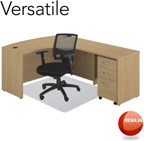 Miniatura 7 de Resilia - Tapete con agarres para colocar bajo silla de escritorio en oficinas y sobre alfombras de fibra corta, fabricado en los Estados Unidos