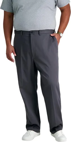 Miniatura 17 de Haggar Pantalón casual para hombre de alta calidad, sin planchado, color caqui, ajuste clásico, parte delantera plana