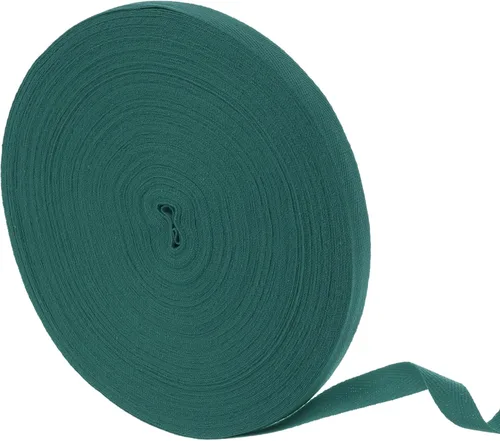 Miniatura 27 de uxcell Cinta de sarga de algodón de 50 yardas, cinta de espiga de 3/8 pulgadas para coser ropa, manualidades (azul)