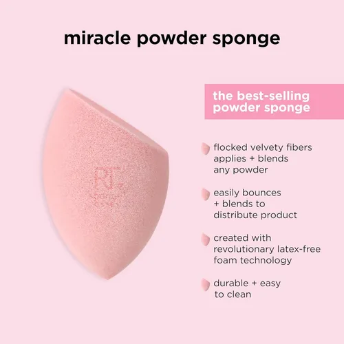Miniatura 9 de Real Techniques Esponjas de maquillaje surtidas, tez milagrosa, polvo milagroso, esponja de belleza Miracle Airblend para mezclar maquillaje